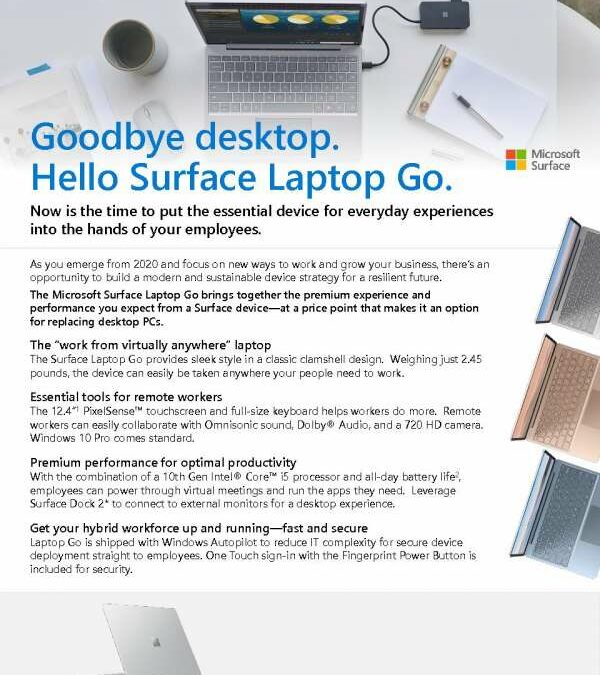Surface Laptop Go: Goodbye Desktop
