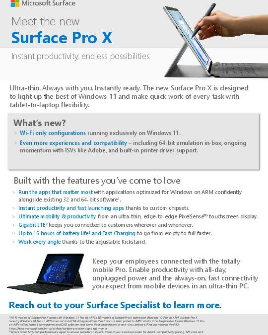  Meet the New Surface Pro X